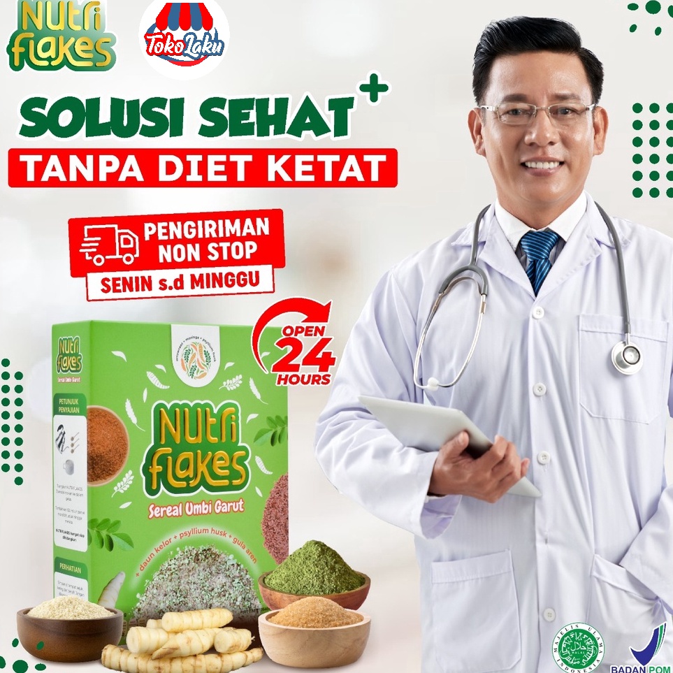 

Buruan Dapetin Nutriflakes Makanan Sarapan Sereal Perbaiki System Sistem Pencernaan Kontrol Kadar Gula Darah Tingkatkan Antibodi Imunitas Tubuh Cereal Diet Pelangsing Cegah Penyakit Jantung Bantu Turunkan Berat Badan BB Isi 28gr