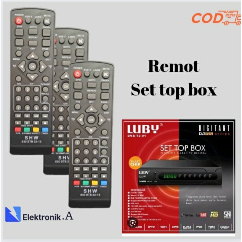 REMOTE STB LUBY REMOT SET TOP BOX LUBY REMOT TV