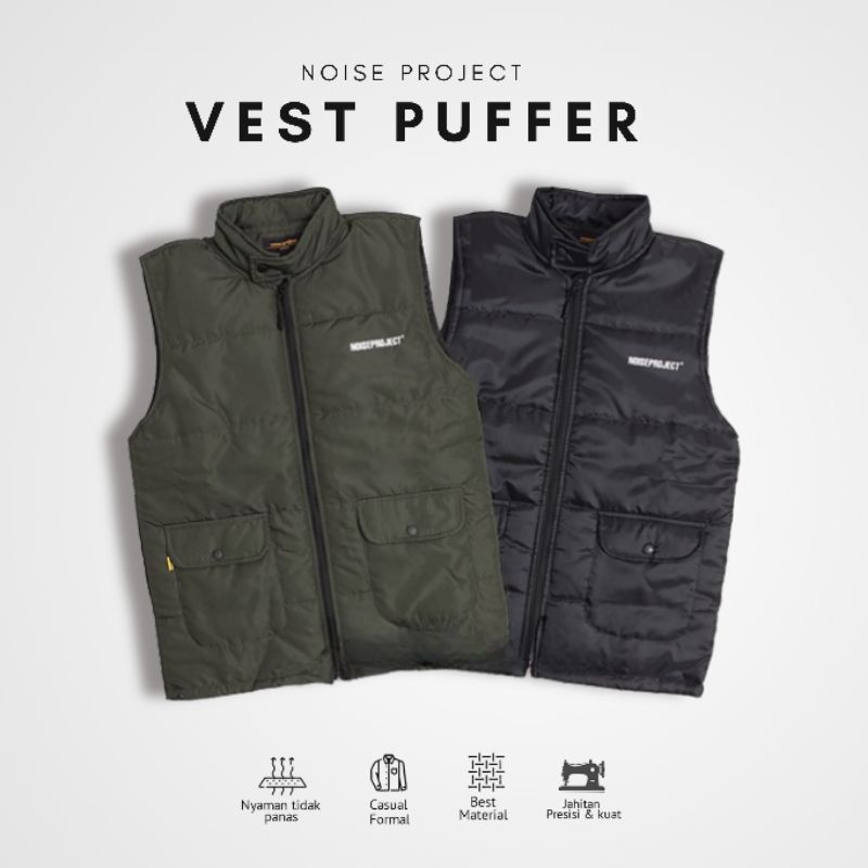 WOLVER Jaket Vest Puffer Noise Jaket Rompi Tebal Puffer Original
