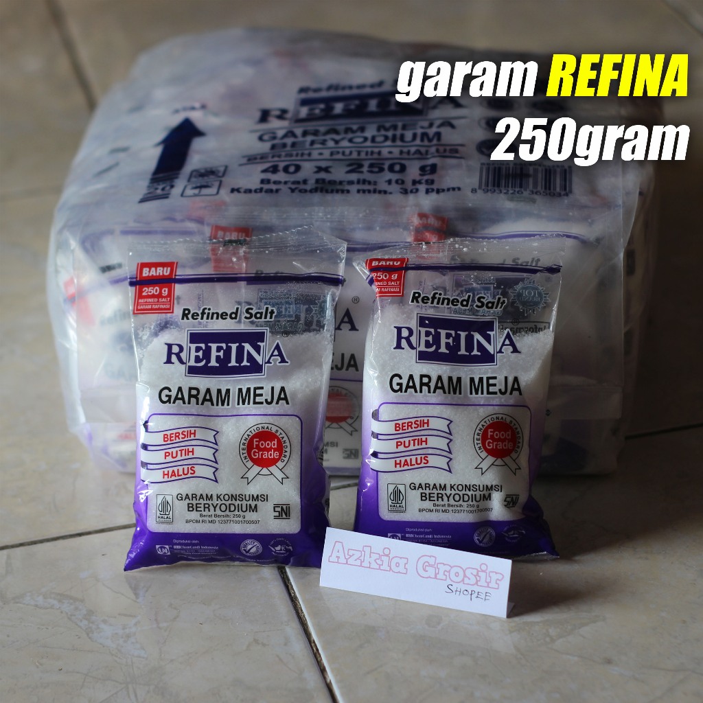 

Garam Meja Refina 250 Gram Beryodium Untuk Dapur