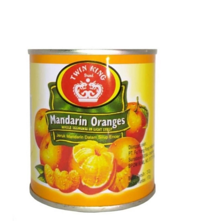 

Ready Now MANDARIN ORANGE JERUK KALENG TWIN KING 312gr