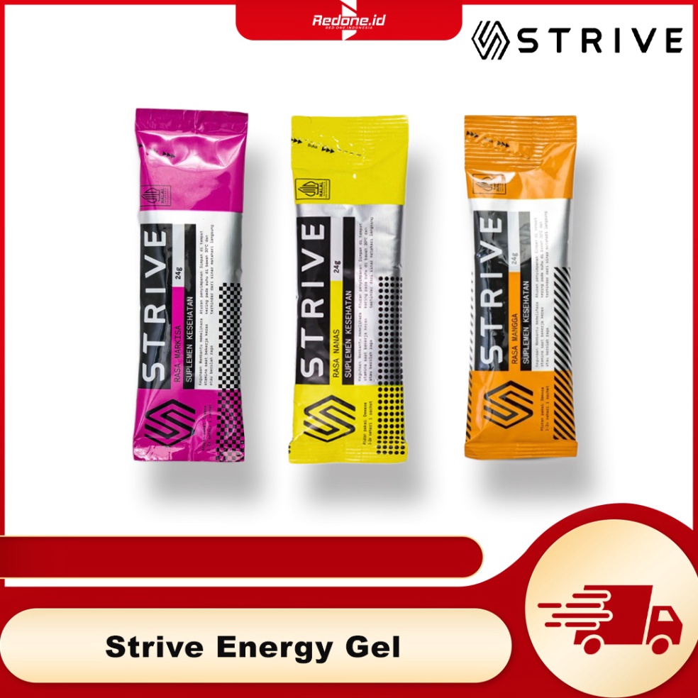 

New Stock Strive Energy Gel 24g Olahraga BPOM Halal