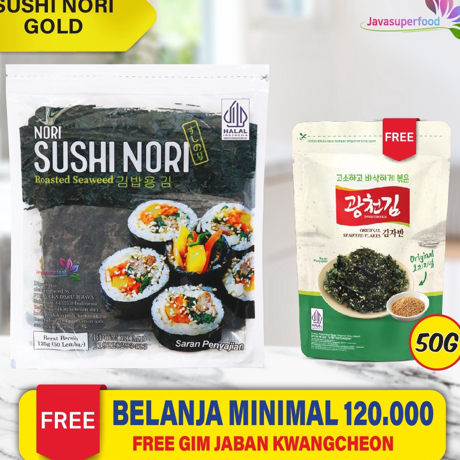 

Paling dicari Sushi Nori HALAL Seaweed Rumput Laut Sushi Untuk Kimbab Gimbab