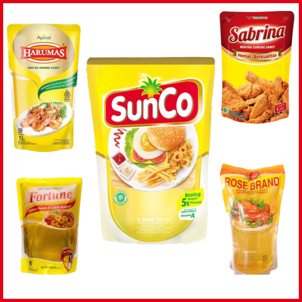 

Harga Bagus Minyak Goreng Kemasan Pouch 1 Liter Murah Sunco dan 7 merk lainnya Lengkap