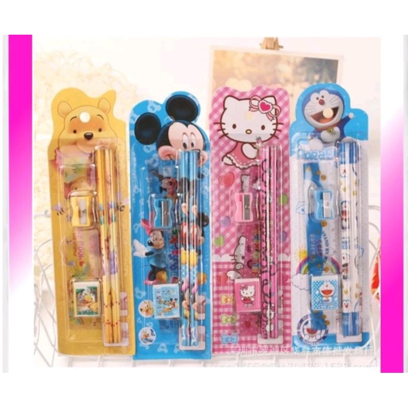 

Stationery 5 in 1/Set Alat Tulis Anak Sekolah/Alat Tulis Anak PAUD&SD/Pensil Karakter