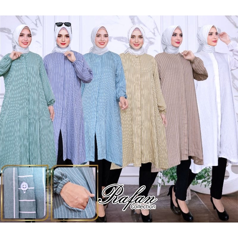 Qiana Tunik salur//tunik Crespo premium//Tunik terbaru 2024//Tunik adem//cod