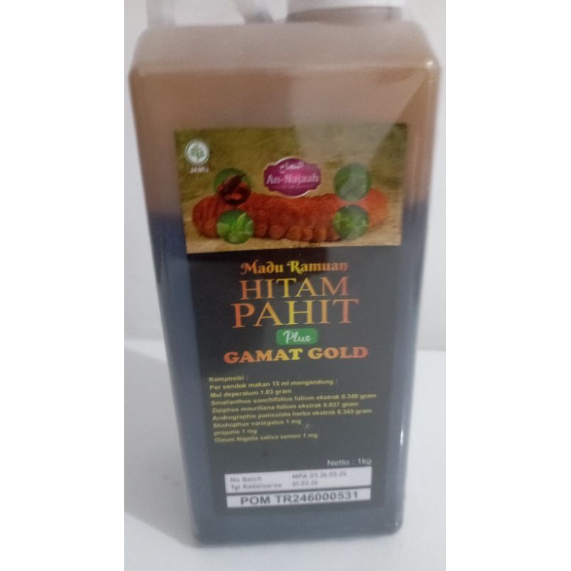 

MADU RAMUAN HITAM PAHIT PLUS GAMAT GOLD 1kg