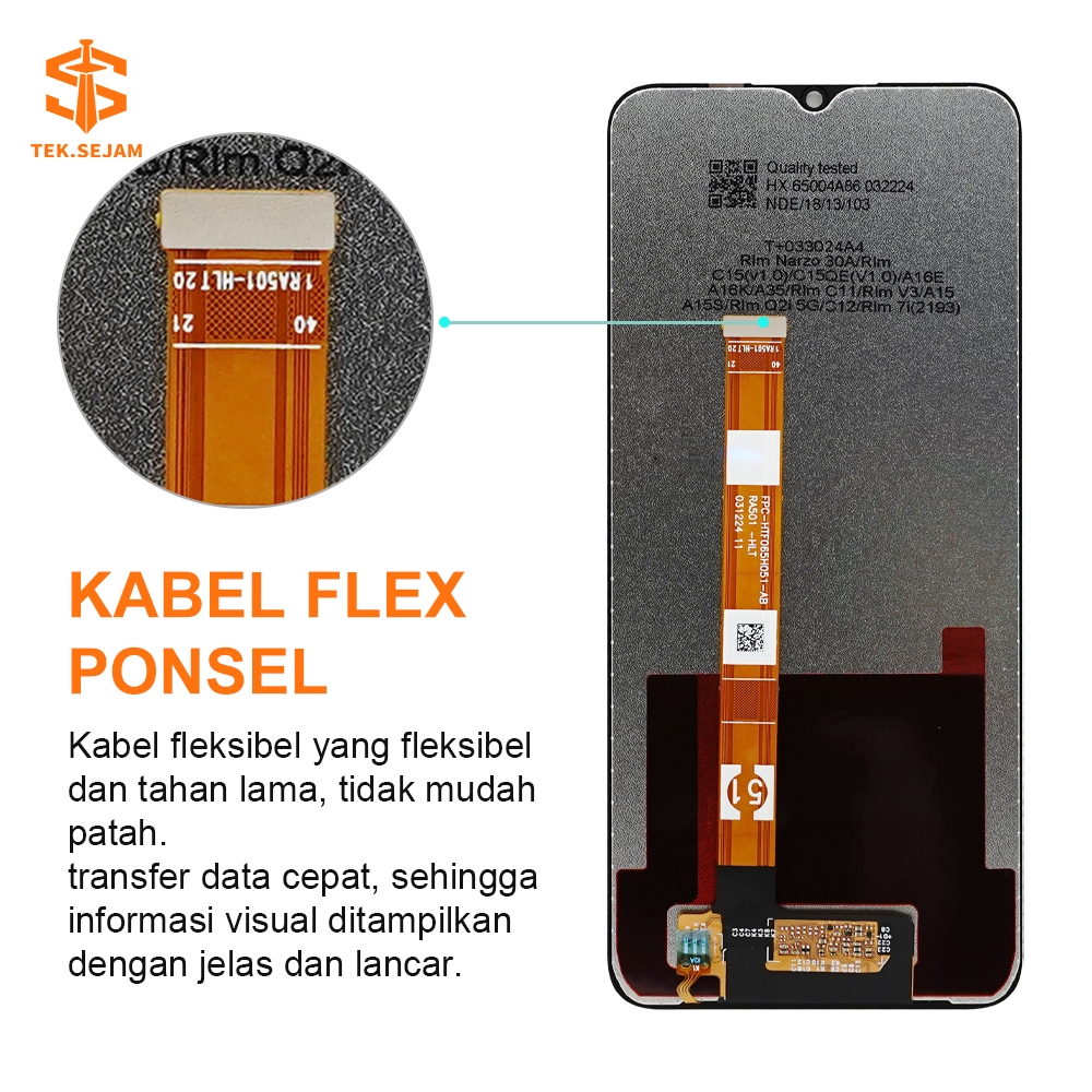 Naysila Naymila Lcd Realme C11/C15/C12 Lcd Oppo A15/A15S/A16K/A16E Original 100% Asli Layar