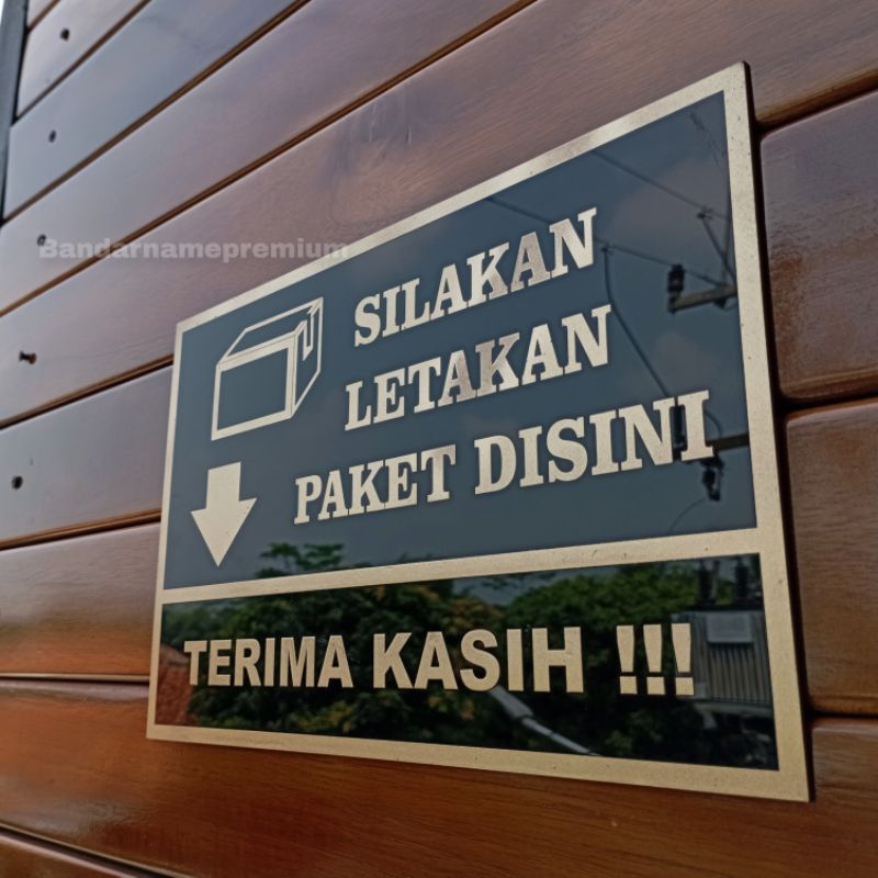 

signboard letakan paket disini akrilik estethic
