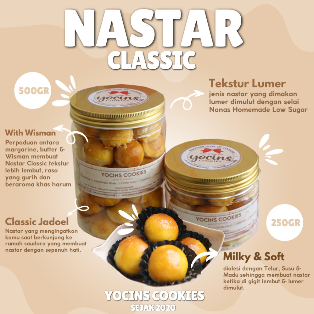 

Nastar Lumer Classic Full Egg & Milk by YocinsCookies dengan Wisman Butter Berkualitas