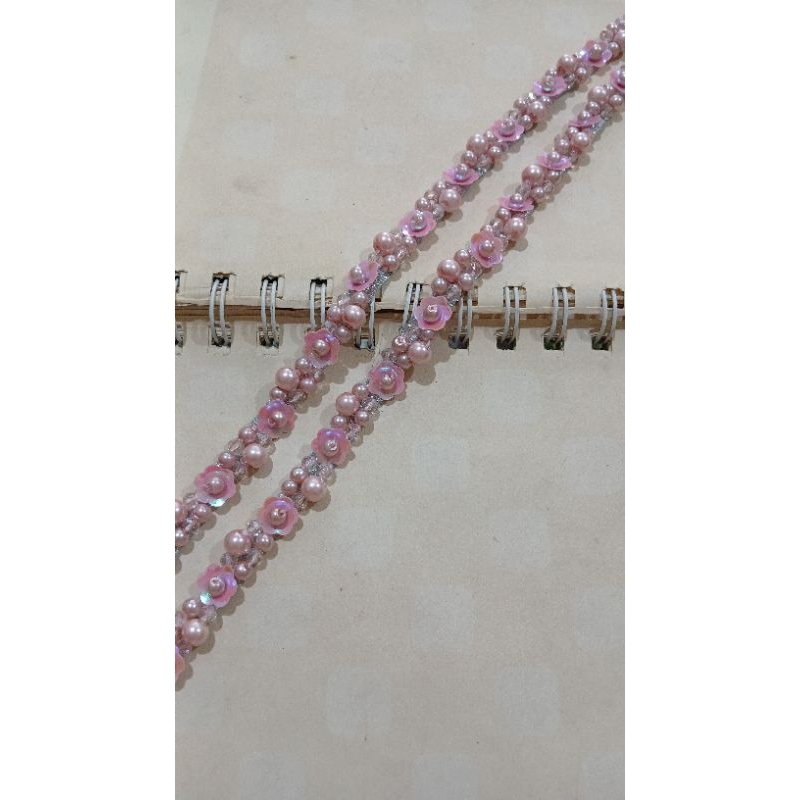 PAYET RANGKAI INSTAN MUTIARA BUNGA untuk kerajinan baju