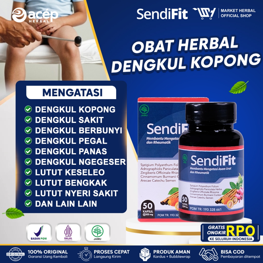 obat dengkul kopong, obat dengkul nyeri, obat dengkul berbunyi, obat sakit dengkul dengan SendiFit