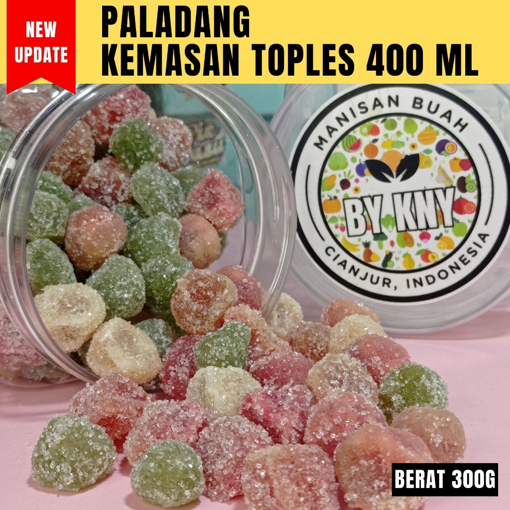 

PALADANG KEMASAN TOPLES 400ML MAKANAN KHAS MANISAN BUAH KERING BY KNY