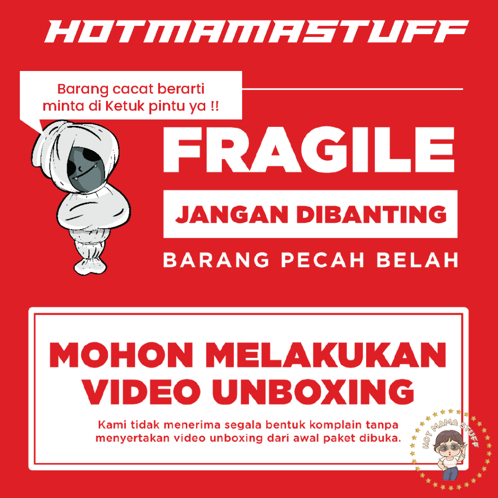 

Poci Edition // Sticker Fragile Murah // Custom Nama // Label Pengiriman Awas Pecah