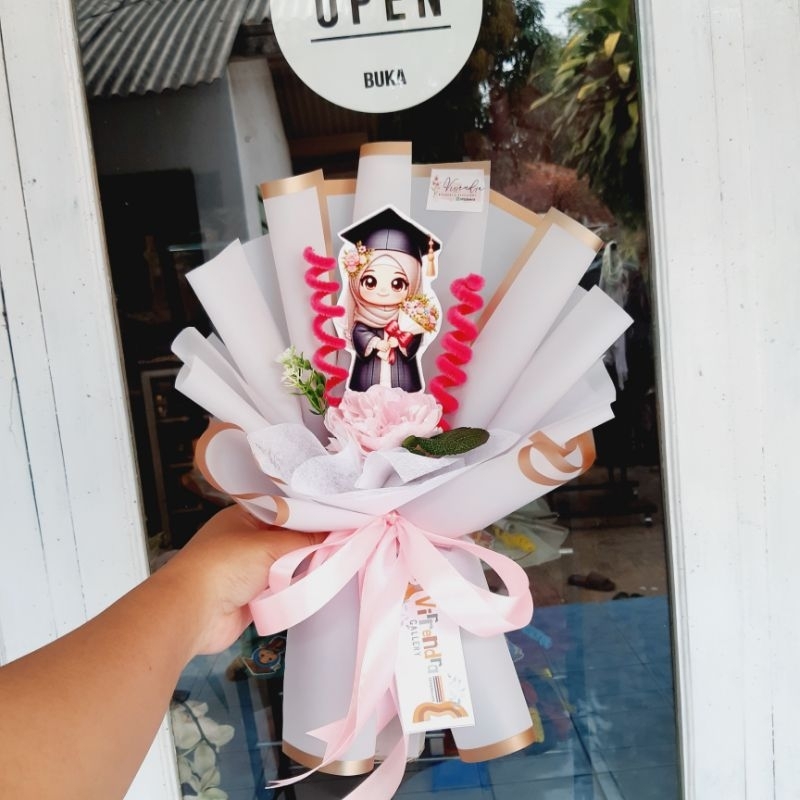 mini bouquet / mini buket /buket mini untuk wisuda anak TK/PAUD/ ACARA ULANG TAHUN