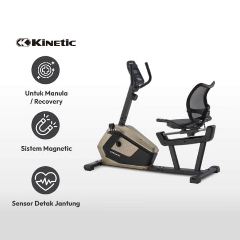 Kinetic Sepeda Statis Recumbent 611RH - Olahraga Rumah Nyaman