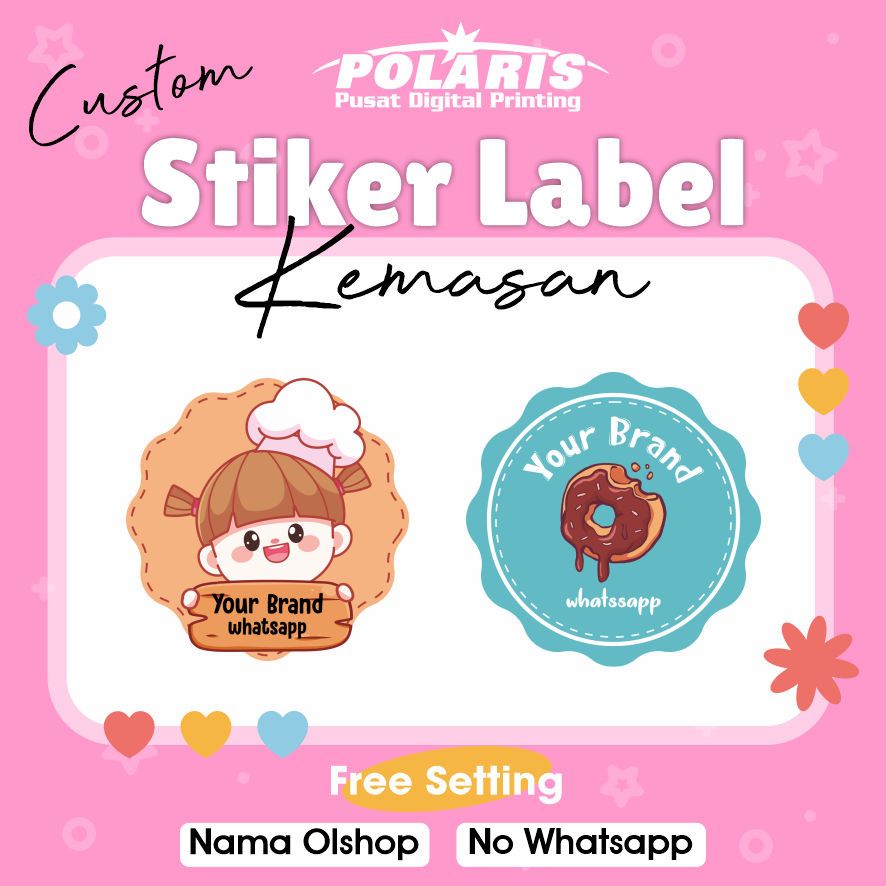 

Stiker Label Makanan Custom / Stiker Brand Untuk Jualan Bahan Chromo Murah