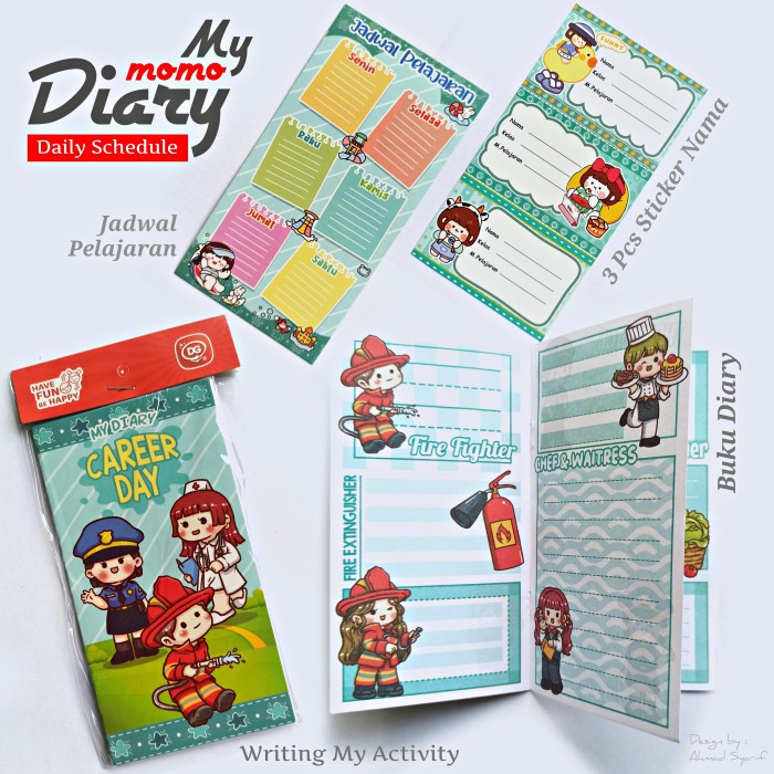 

MOMO MY DIARY BOOK (DG) DAILY ACTIVITY BUKU DIARY ANAK JADWAL CATATAN