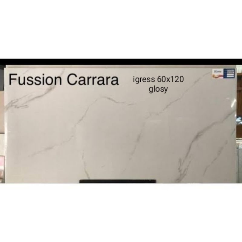 Granit 60x120 glosy granit ukuran 60x120 igress fusion carara putih corak