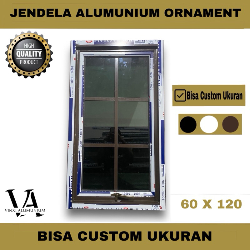 Jendela Alumunium Ornament 60x120