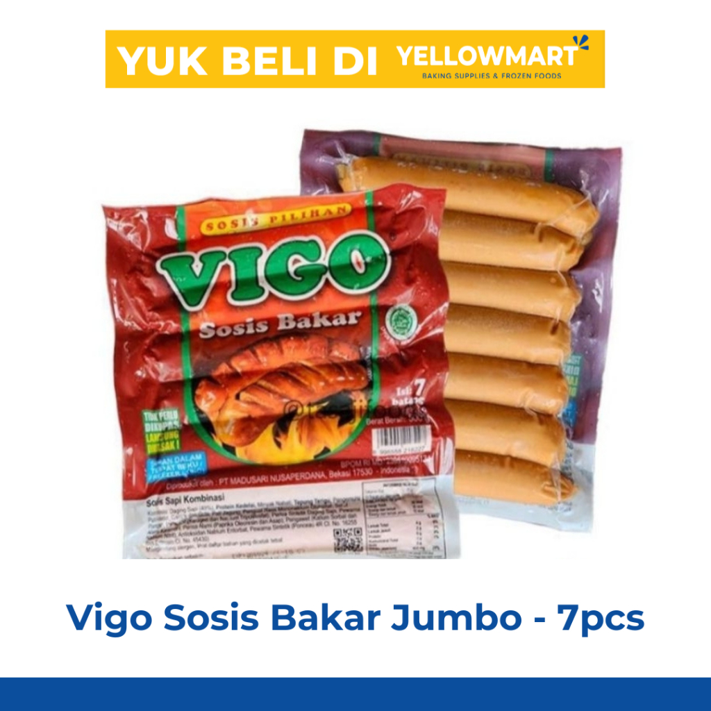 

Vigo Sosis Sapi Bakar Jumbo isi 7pcs - 500gr