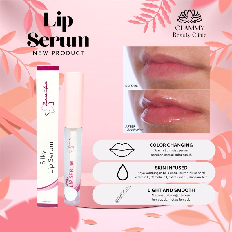 SILKY LIP SERUM Zawika MELEMBABKAN BIBIR DAN MENCERAHKAN