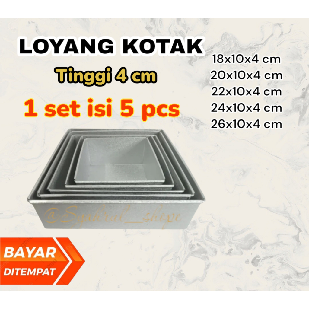 TM-99 LOYANG KOTAK MINI 12 14 16 18 20 CM / LOYANG KUE LAPIS LEGIT / LOYANG KUE LAPIS MINI / LOYANG 