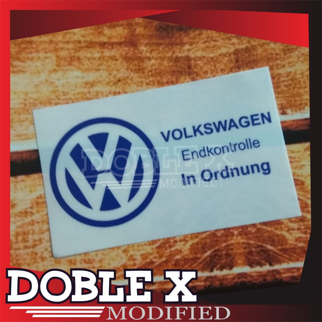 

STIKER NEW VW QUALITY CONTROL
