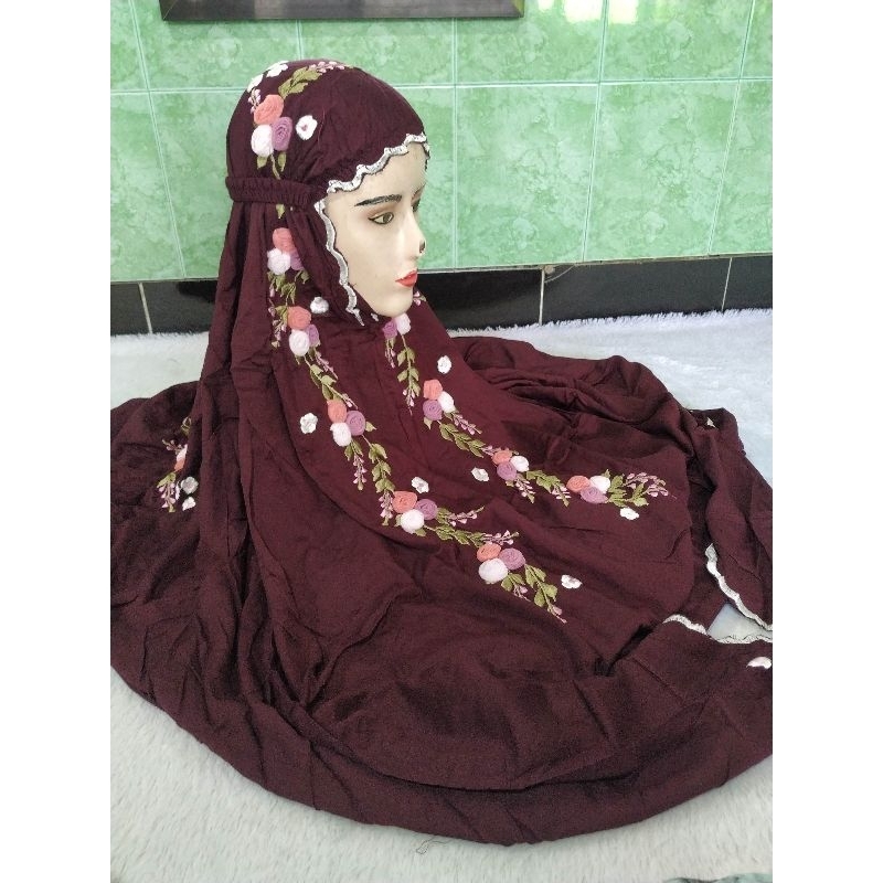 Mukena Terusan Rayon tile rambat