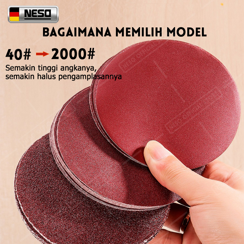 ID NESO AMPLAS BULAT VELCRO [COD] 4 INCH GRIT GRID 40 60 80 120 150 180 240 320 400 600 800 1000