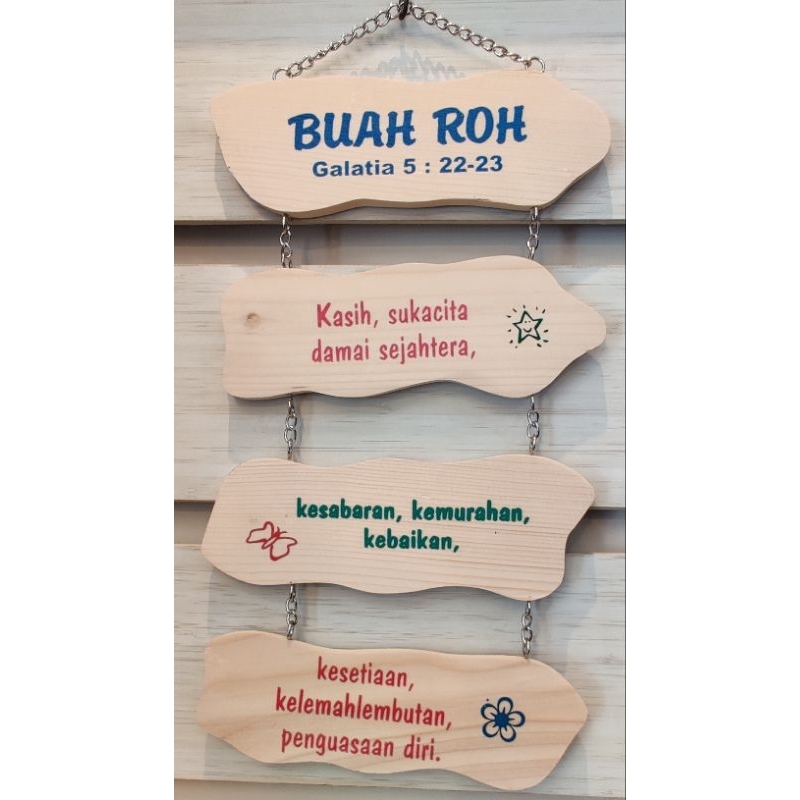 pajangan kayu rohani buah Roh