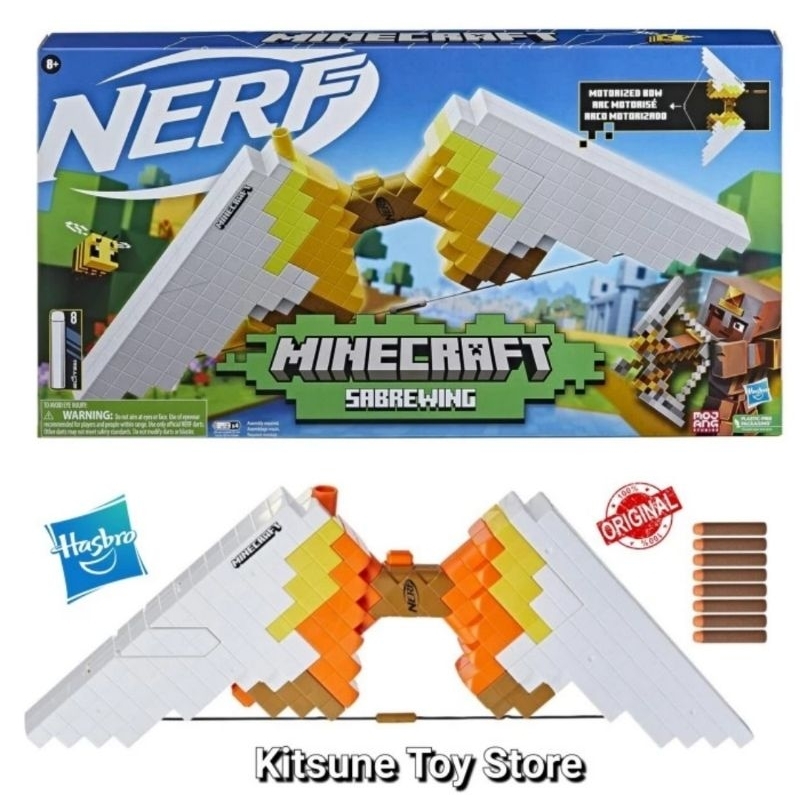 Nerf Minecraft Sabrewing Motorized Original Hasbro - Mainan Panah Anak