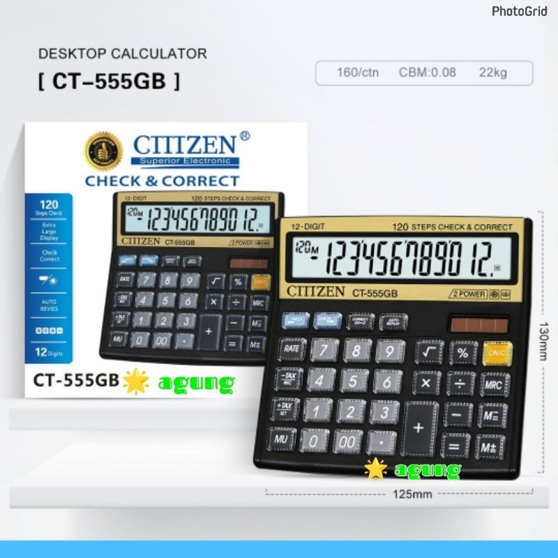 

KALKULATOR CT 555GB 12DIGIT GITIZEN