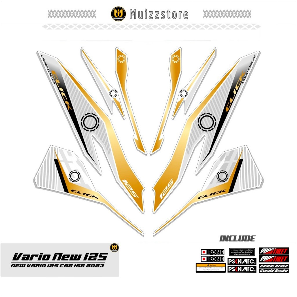STRIPING VARIO NEW 125 / MOTIF 24 / STICKER VARIO NEW 125 CBS ISS / 2018 - 2021 / MUIZZSTORE