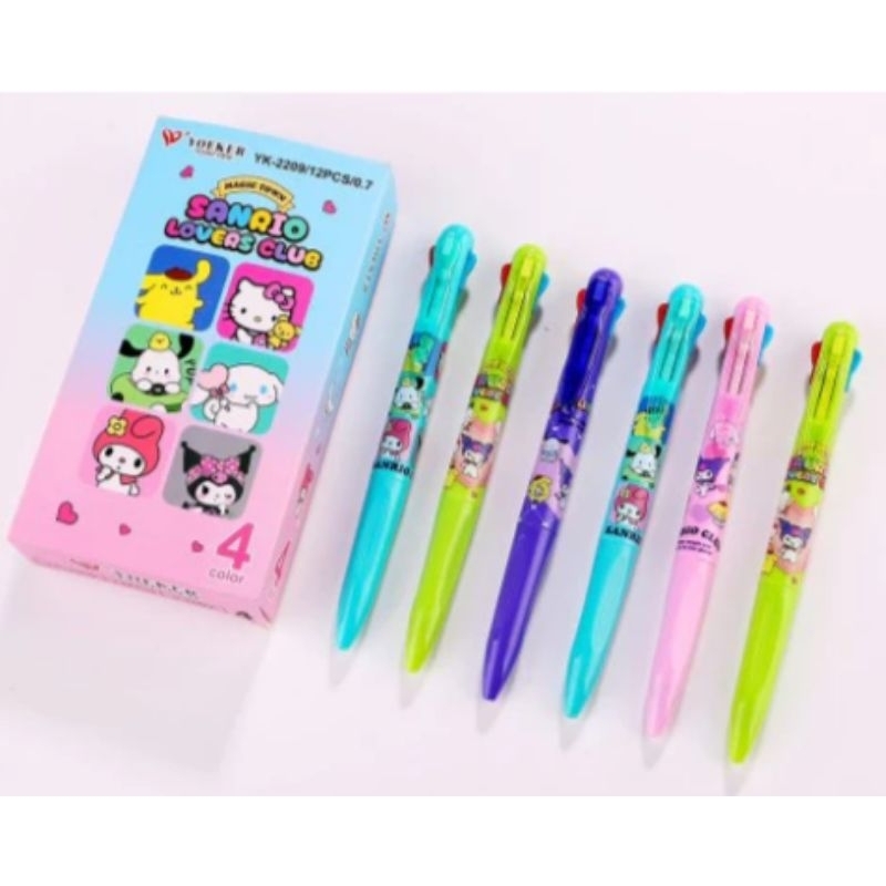 

Pulpen 4 Warna Fancy isi 12pcs