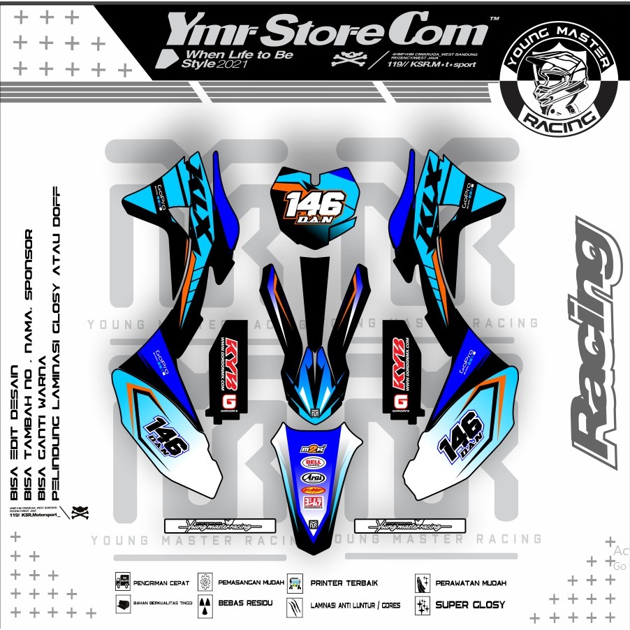DECAL STIKER KLX - DTRACKER - KLX OLD/S FULLBODY CUSTOM