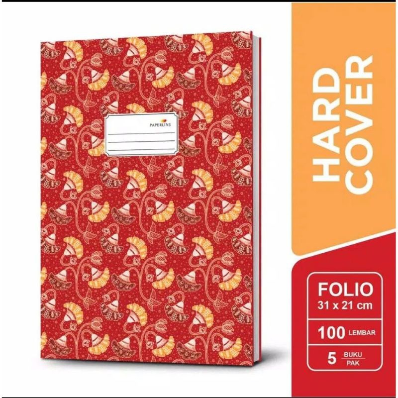 

[PCS] BUKU TULIS HARD COVER PAPERLINE FOLIO 100 LEMBAR