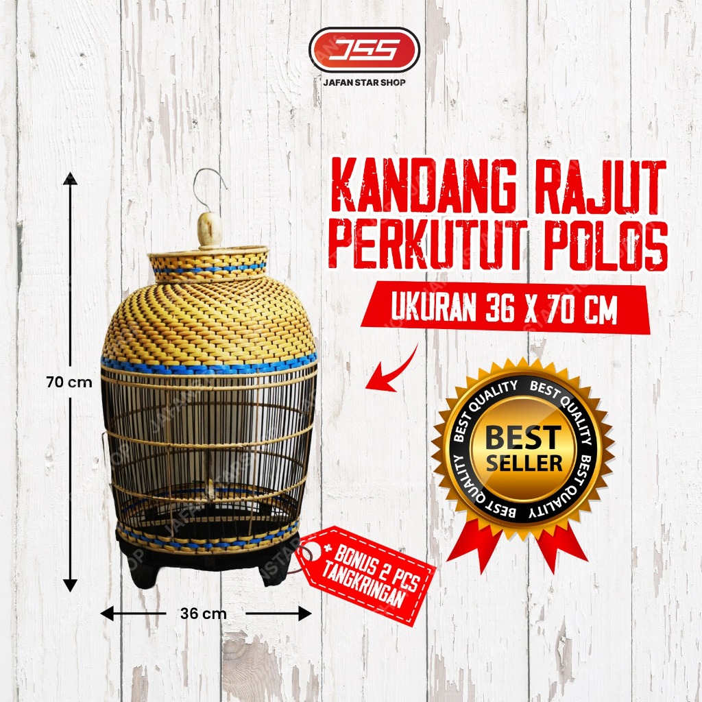 Kandang Perkutut Rotan Polos
