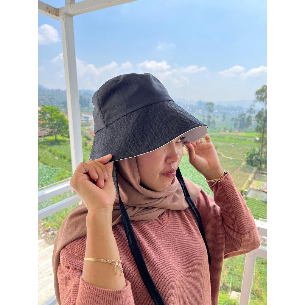 BUCKET TALI HIJAB TOPI UMROH DEWASA BUCKET HIJAB TOPI MANASIK HAJI COD