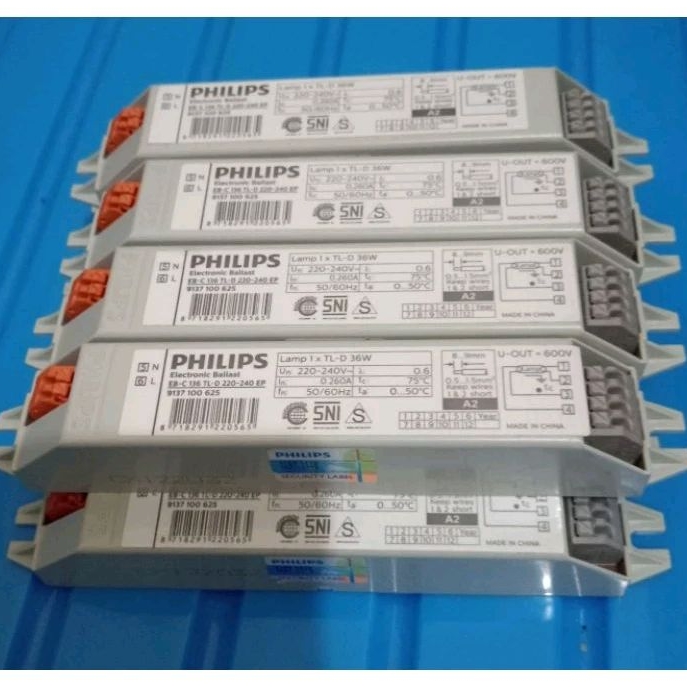 Ballast Philips Elektronik EBC 1 x 36W / Ballast Lampu neon Philips 36W