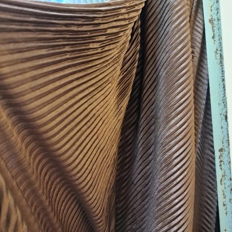 Bahan Kain Polos Plisket Silk Premium