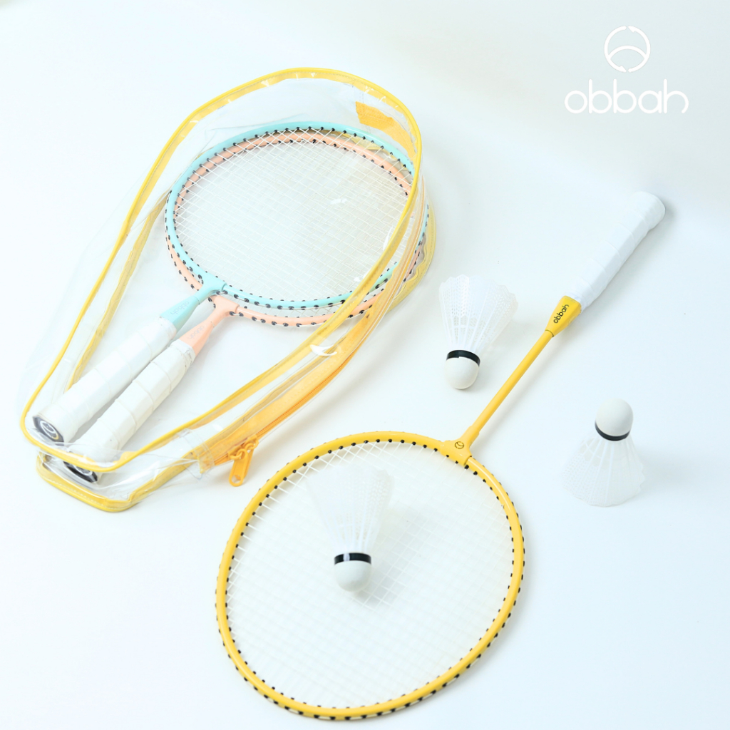 Bundling Raket Badminton untuk Dewasa dan Anak Raket Warna Warni 100% Local Wuffyland x Obbah