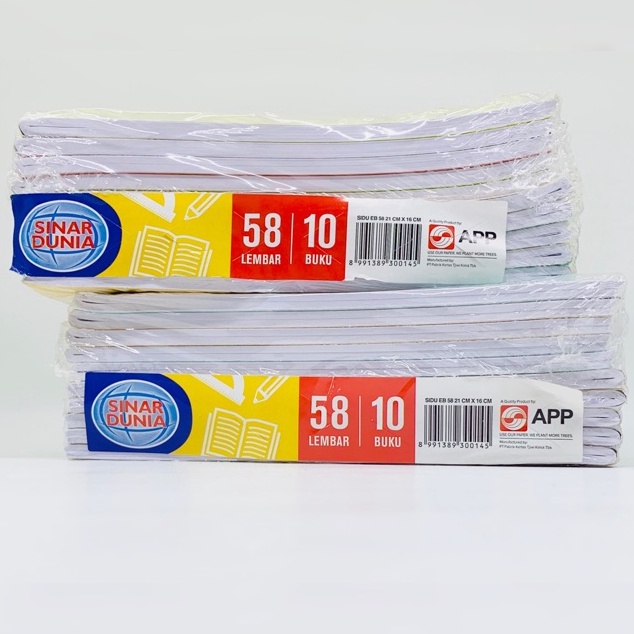 

KODE O5B5 Buku Tulis SINAR DUNIA 58 SIDU 1x58 Lembar