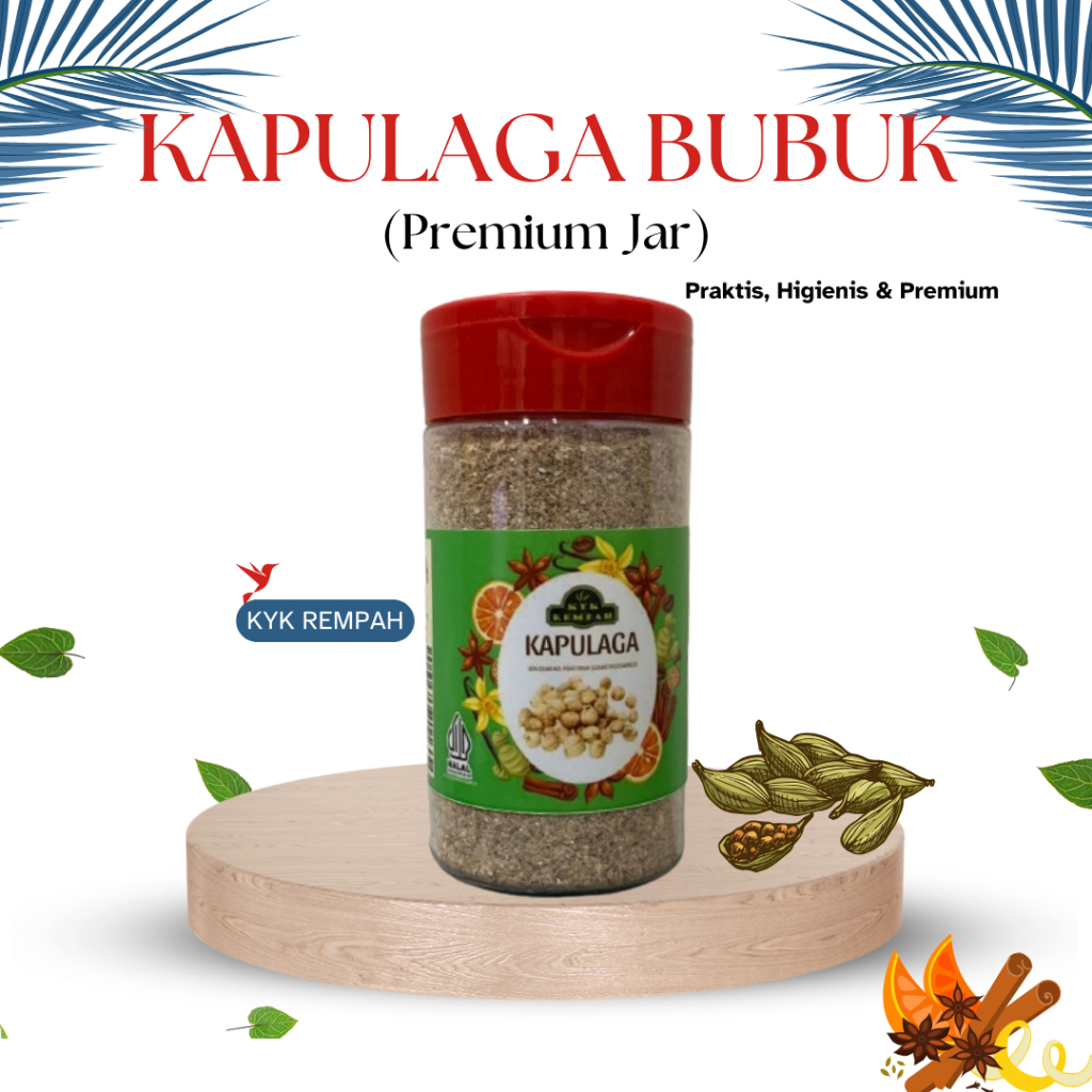 

Kapulaga Bubuk Premium [ JAR ] | Cardamom Powder Bumbu Dapur Praktis