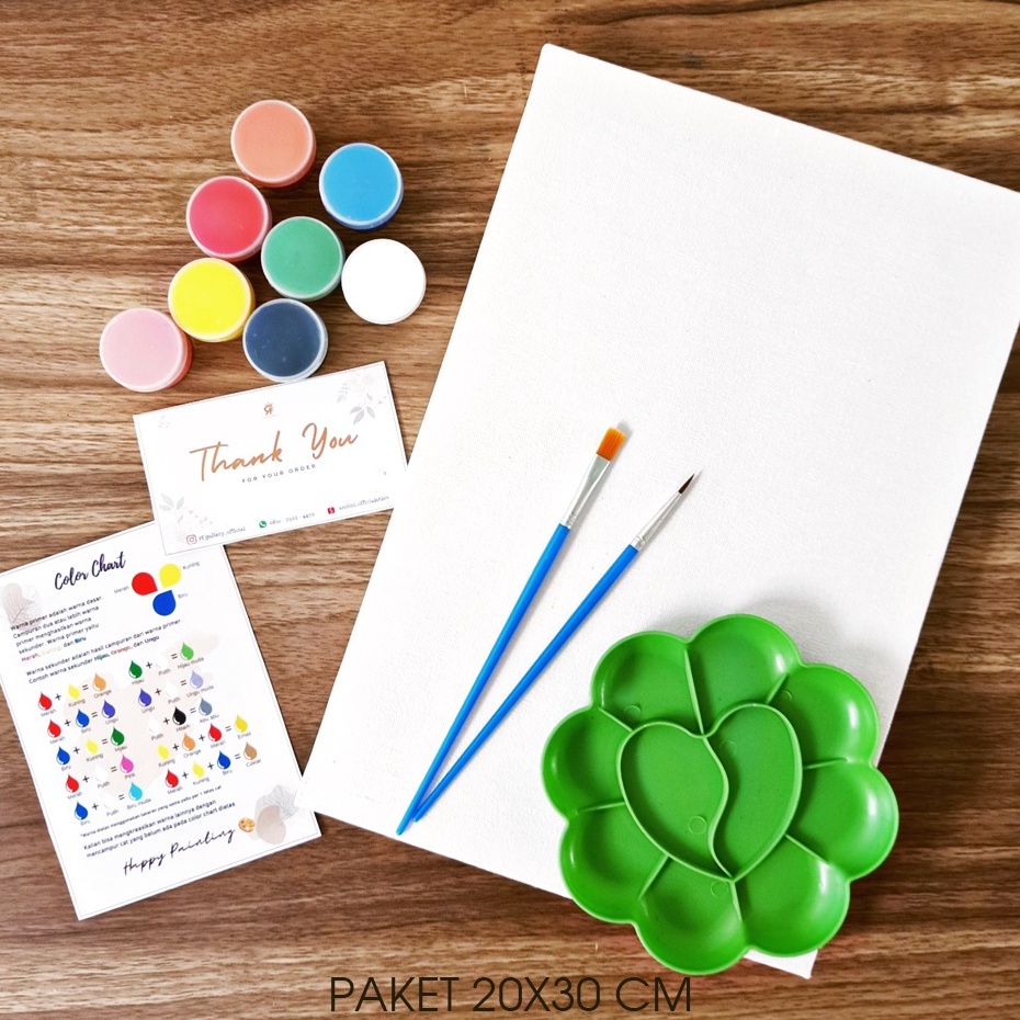 

Get Bonus Paket Alat Lukis Lengkap 1 Set Peralatan Melukis Kuas Cat Air Minyak Warna Watercolor Palet Kuas Painting Brush Kanvas Canvas 2 x 2 cm Paint Art Acrylic Akrilik 4 in 1