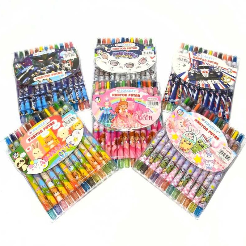 

Model Trending Harga 1sets 12pcs Crayon Krayon Putar 12 Warna Panjang 17cm