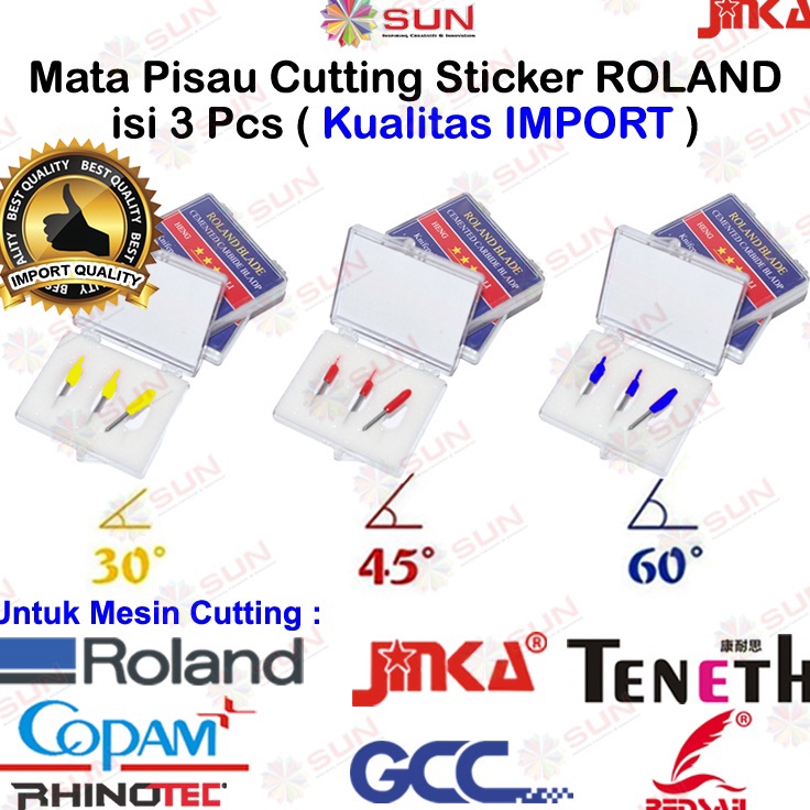 

Penjualan Sekarang Blade Jarum Mata Pisau Import Cutting Sticker untuk Roland Jinka Teneth Rhinotec Redsail Copam Harizo GCC 3 45 6 derajat