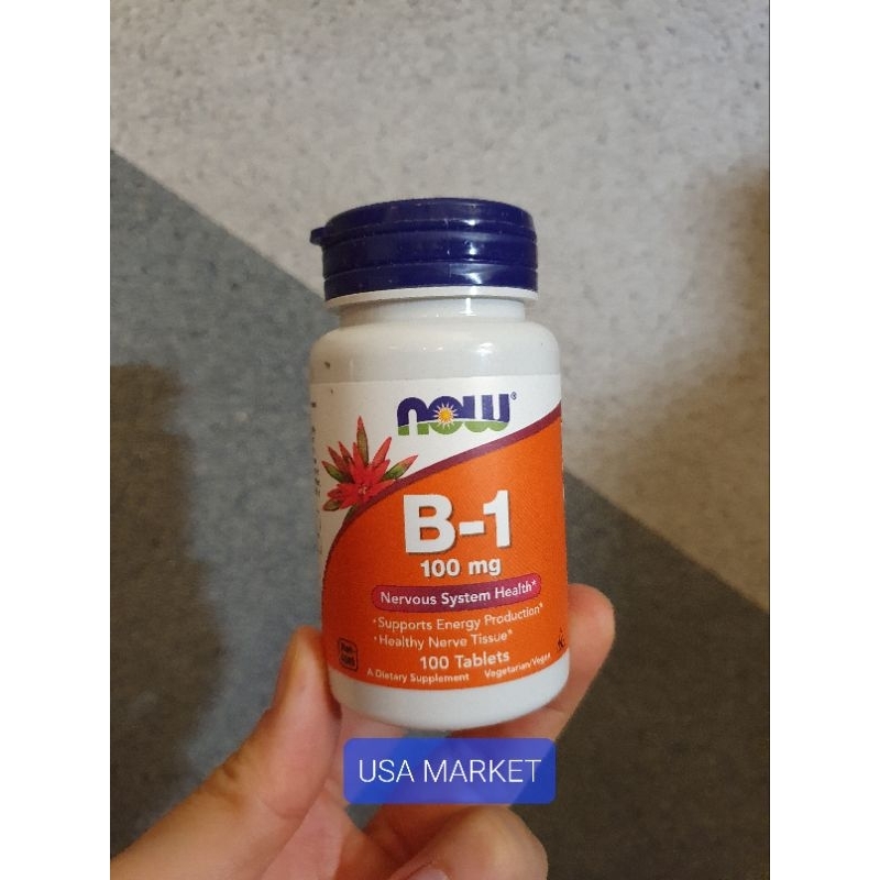 Now B1 100 mg 100 tablet Thiamin Vitamin B1 100mg