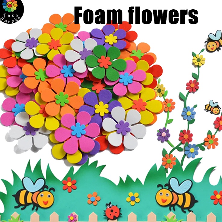 

Harga Bersahabat 4pcs Blackboard Culture 3deva Foam Craft Bunga WarnaWarni Kerajinan Tangan Anak Tk Blackboard Dekorasi