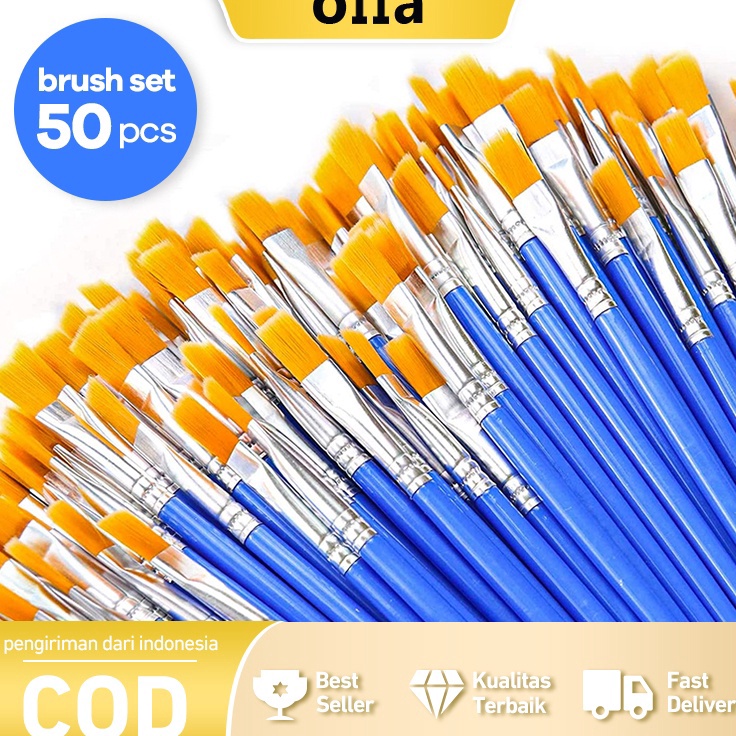 

Obral Terbatas olla 5pcs cat air biru flat tip sikat runcing sikat nilon sikat menelusuri sikat kuku seni sikat sikat set